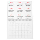 アートワークまたはおもしろいの感動的な設計イギリスのカレンダー カレンダー (2月 2027)