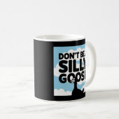 アートワークイラストレーションがガチョウではない間抜け コーヒーマグカップ (正面右)