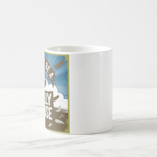 アートワークイラストレーションがガチョウではない間抜け コーヒーマグカップ (中央)