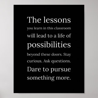 アートワークギフト先生と教室引用文 ポスター