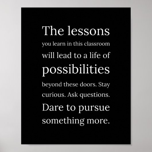 アートワークギフト先生と教室引用文 ポスター (正面)