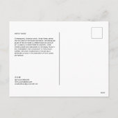 アートワークコラージアーティストポストカードテンプレート シーズンポストカード (裏面)