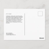 アートワークコラージアーティストポストカードテンプレート ポストカード (裏面)