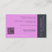 アートワークショップピンクアーティスト名刺 名刺 (裏面)