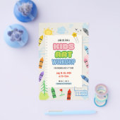 アートワークショップフライヤー チラシ (シングル)