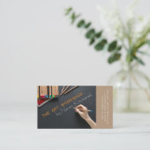 アートワークショップブラウンアーティストビジネスカード 名刺 (スタンド正面)