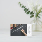 アートワークショップホワイトアーティストビジネスカード 名刺 (スタンド正面)