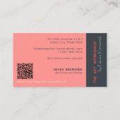 アートワークショップレッドアーティストビジネスカード 名刺 (裏面)