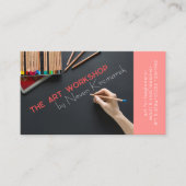 アートワークショップレッドアーティストビジネスカード 名刺 (正面)