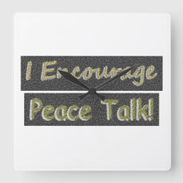 アートワークデザイン「ピーストーク」について。買 スクエア壁時計