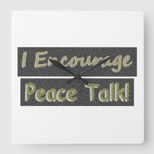アートワークデザイン「ピーストーク」について。買 スクエア壁時計 (正面)