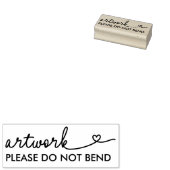 アートワークハートを曲げない ラバースタンプ (押印)