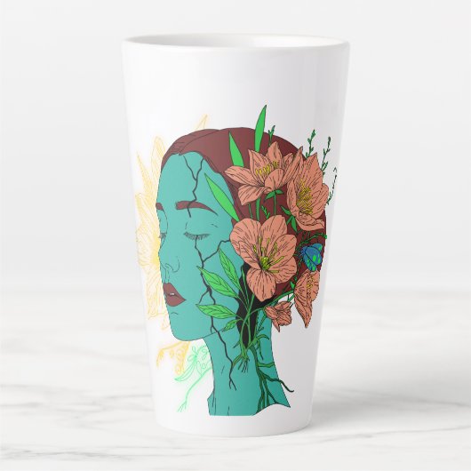 アートワーク内の反射 カフェラテマグ (正面)