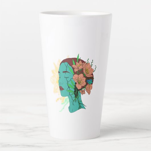 アートワーク内の反射 カフェラテマグ (正面)