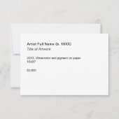 アートワーク展示ラベルテンプレート サンキューカード (正面)