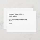 アートワーク展示ラベルテンプレート サンキューカード (正面/裏面)