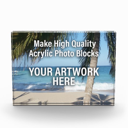 アートワーク用のアクリルフォトブロック フォトブロック (正面)