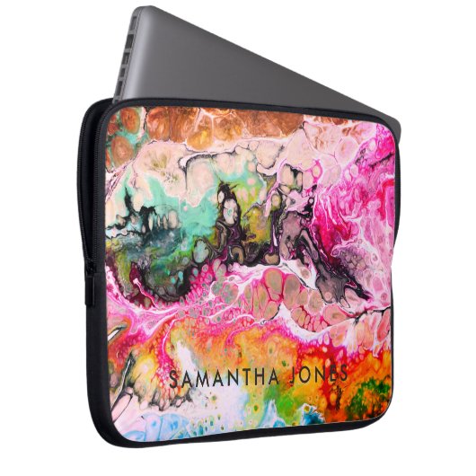 アートワーク絵を描カラフル明はっきりしたるい ラップトップスリーブ (正面右)