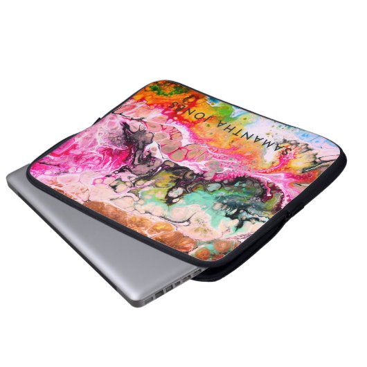 アートワーク絵を描カラフル明はっきりしたるい ラップトップスリーブ (正面下部)