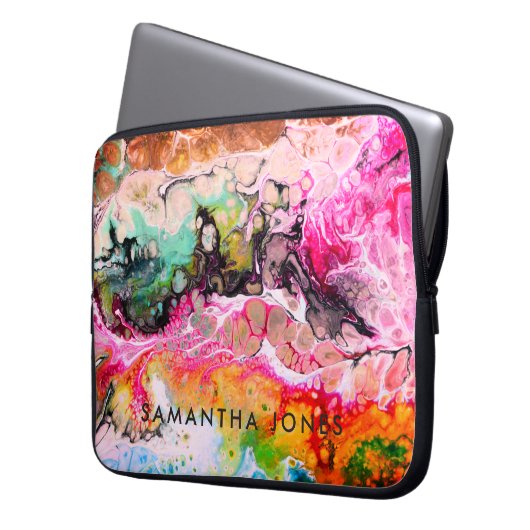 アートワーク絵を描カラフル明はっきりしたるい ラップトップスリーブ (正面左)