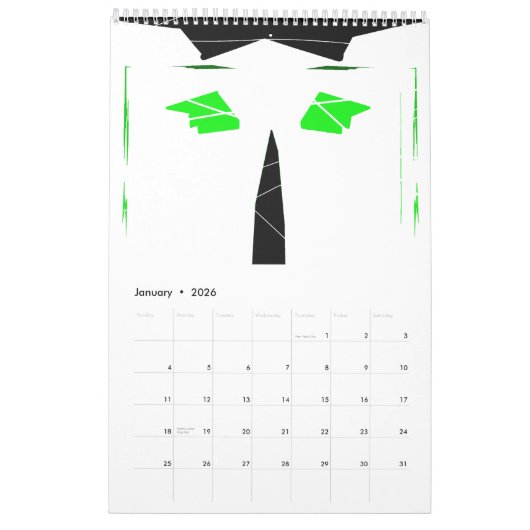 アートワーク カレンダー (1月 2026)