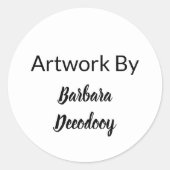 アートワーク（白丸） ラウンドシール (正面)