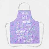 アートワーズパープル絵を描（ばちゃばちゃ）跳ねるエプロン エプロン (正面)