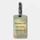 アートヴィンテージカラフル抽象芸術ジオメトリ2 ラゲッジタグ (裏面縦)