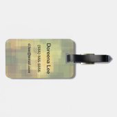 アートヴィンテージカラフル抽象芸術ジオメトリ2 ラゲッジタグ (裏面横)