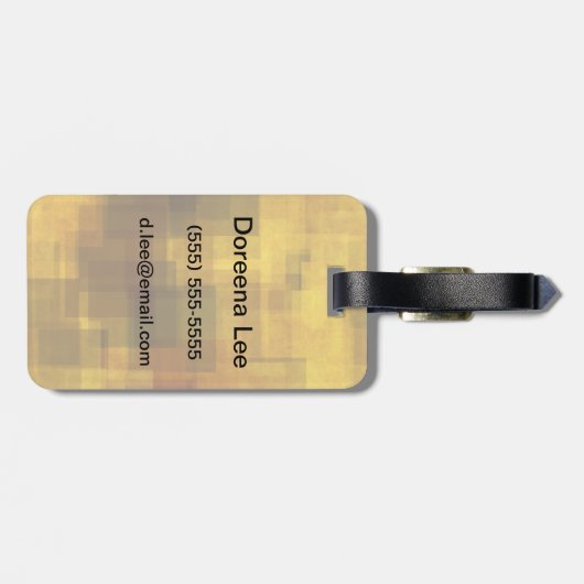 アートヴィンテージカラフル抽象芸術 ラゲッジタグ (裏面横)