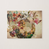 アートヴィンテージシュガースカルフラワーズ ジグソーパズル (横)