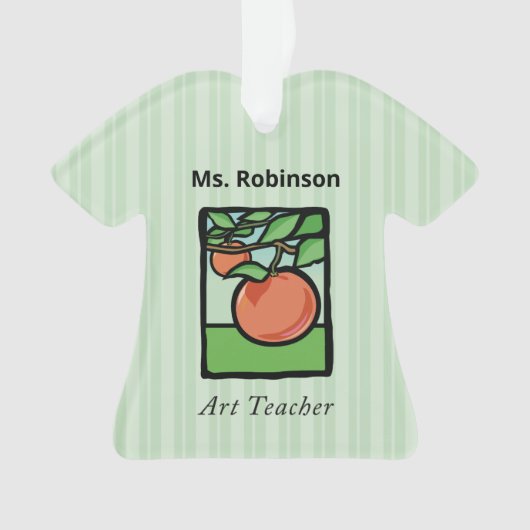 アート先生ありがとうApple オーナメント (正面)