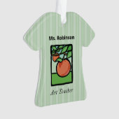 アート先生ありがとうApple オーナメント (正面)