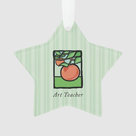 アート先生ありがとうApple オーナメント (正面)