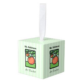 アート先生ありがとうApple キューブオーナメント