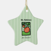 アート先生ありがとうApple セラミックオーナメント (右)