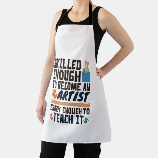 アート先生おもしろい技術熱狂する者 エプロン (インサイチュ)