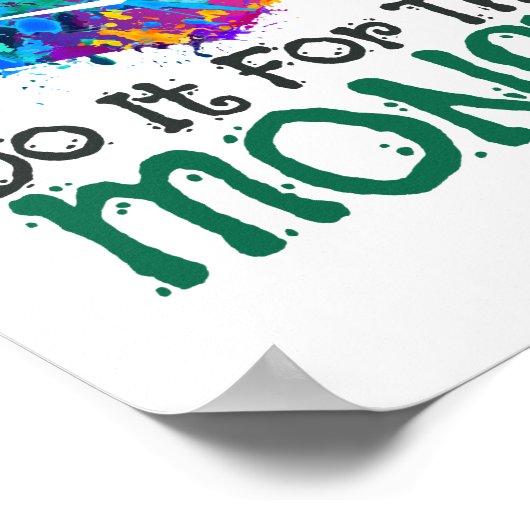 アート先生がモネアート先生のために ポスター (角)