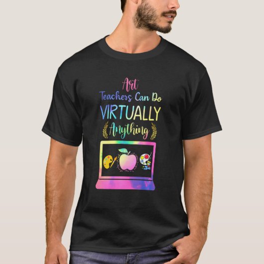 アート先生はオンラインで事実上あらゆる作業を教え行える Tシャツ (正面)