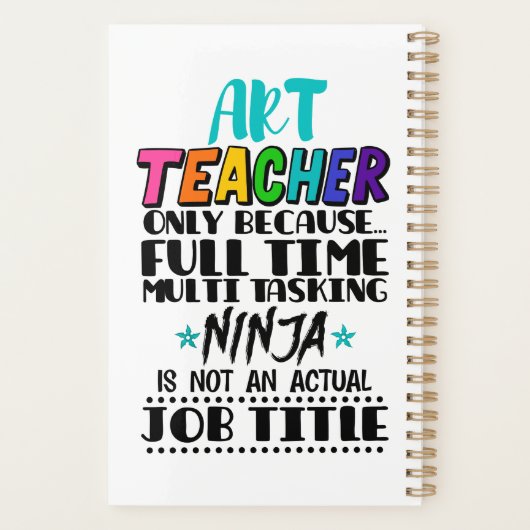 アート先生はフルタイムのタスク数々の処理のみ プランナー手帳 (裏面)