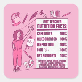 アート先生への感謝 – 贈り物 スクエアシール