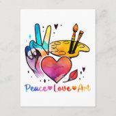アート先生アーティストと画家のための平和ラブアート エンクロージャーカード (裏面)