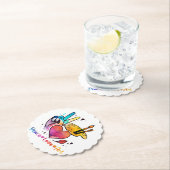 アート先生アーティストと画家のための平和ラブアート ペーパーコースター (インサイチュ)