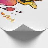 アート先生アーティストと画家のための平和ラブアート ラッピングペーパー (角)