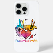 アート先生アーティストと画家のための平和ラブアート Case-Mate iPhoneケース (裏面)