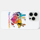 アート先生アーティストと画家のための平和ラブアート Case-Mate iPhoneケース (裏面 (横))