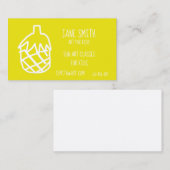 アート先生アート子供へイエローパイナップル 名刺 (正面/裏面)