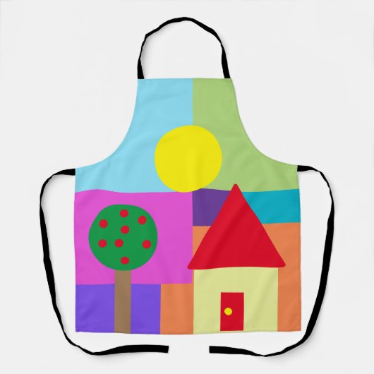 アート先生カラフルシェイプエプロン エプロン (正面)