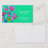 アート先生カラフル抽象芸術アート 名刺 (正面/裏面)