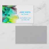 アート先生カラフル水彩抽象芸術アート 名刺 (正面/裏面)